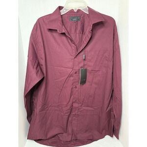Vittorio Forti Dress Shirt Long‎ Sleeve Button Down Collared Top 17 1/2